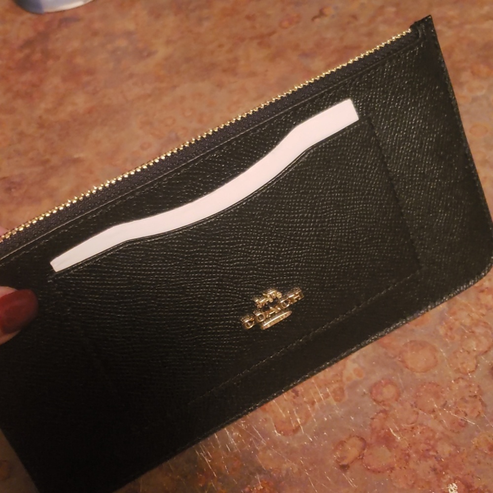 Coach top zip wallet